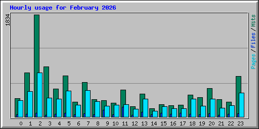 Hourly usage for February 2026