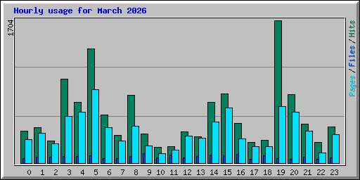 Hourly usage for March 2026