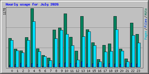 Hourly usage for July 2026